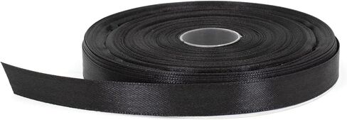 Gold Satin Ribbon, 1 inch x 50 Yards, Double Face Solid Color, Thick and Durable Ribbon Roll, 100% Polyester Ribbon for Gift Wrapping, Crafts, Hair and Multiple Decorations in Kuwait