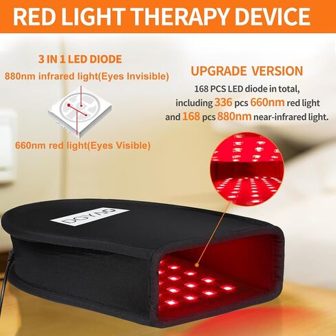 [New Version] Red Light Therapy for Hand Pain Relief Near Infrared Led Therapy for Fingers Wrists Deep Tissue Relief with Timer (Single) in Kuwait