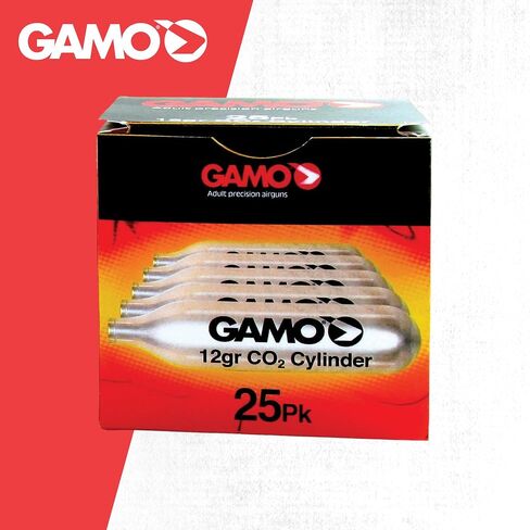 Gamo 62124702554 12-Gram Replacement CO2 Cylinders, 25-Pack in Kuwait