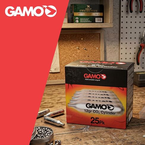 Gamo 62124702554 12-Gram Replacement CO2 Cylinders, 25-Pack in Kuwait