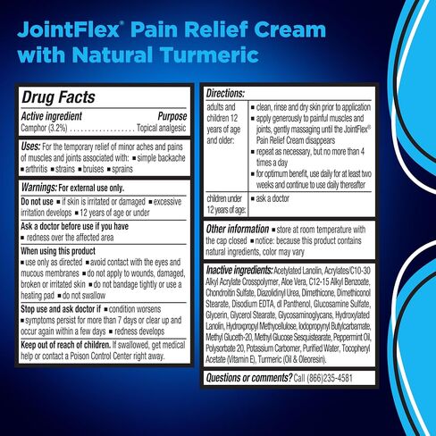 JointFlex Pain Relief Cream With Turmeric, Arthritis Pain Relief, Joint Pain Relief, 3 Ounce Tube in Kuwait
