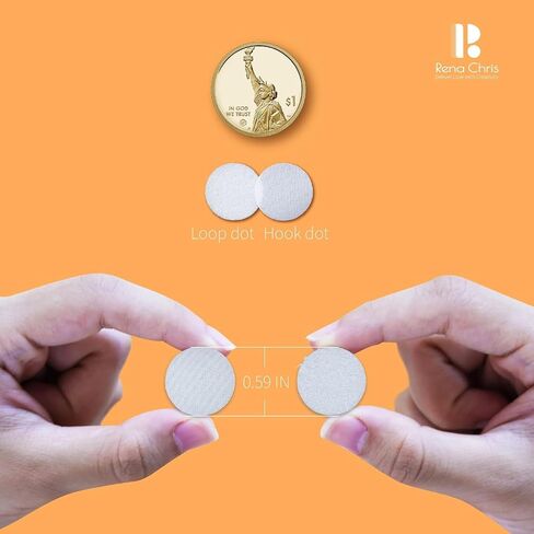 Self Adhesive Dots, Strong Adhesive 1400pcs(700 Pairs) 0.59" Diameter Sticky Back Nylon Dots, Hook & Loop Dots with Waterproof Sticky Glue Tapes, Suitable for Classroom, Office, Home in Kuwait