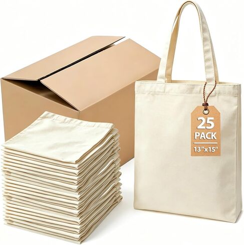 OKBA 10 pcs Sublimation Tote Bags,polyester tote bags for sublimation, DIY customization blank canvas tote bags 12.2 * 14.2 in in Kuwait