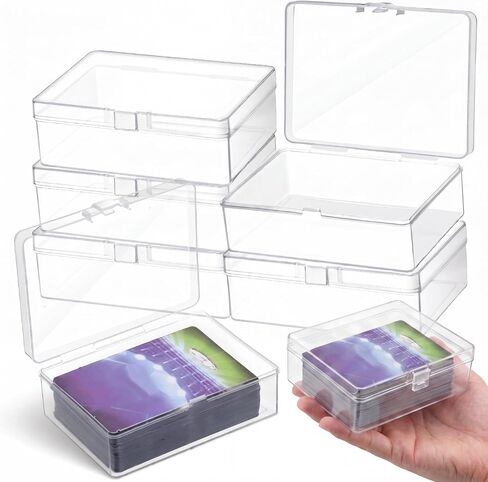 Vicenpal 12 Pcs Playing Card Boxes Clear Plastic Deck Cases Trading Card Storage Boxes Compatible with MTG TCG 100 Game Cases Holder 4.45 x 2.91 x 1.35 Inch in Kuwait