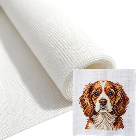 FANDGOK 29X20 inch Blank Rug Hooking Mesh Canvas Latch Hook Rug Making Carpet Tapestry DIY Kit Tool for Embroidery Crafts Decoration Neefoir in Kuwait