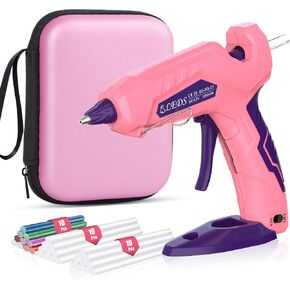 BLEDS Glue Guns, No-Drip Cordless Glue Guns Kit Fast Preheating with 2900 mAh Li-ion Battery & 30 Pcs Colorful Glue Sticks Mini Hot Glue Gun Base Stand-Up USB Rechargeable for Present Craft Decor in Kuwait
