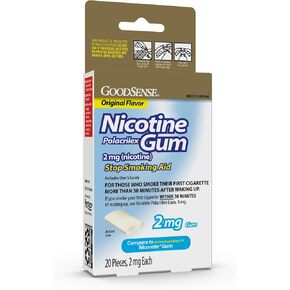 GoodSense Nicotine Polacrilex Uncoated Gum 4 mg (nicotine), Mint Flavor, Stop Smoking Aid; quit smoking with nicotine gum, 110 Count in Kuwait