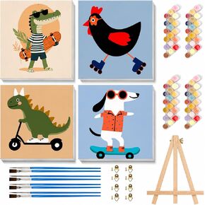 cupmod 2 Packs Framed Paint by Numbers Kit for Adults,Easy Acrylic Watercolor Oil Painting Paint by Number for Adults,Butterfly Adults' Paint-by-number Kits for Home Wall Decor 8x8inch in Kuwait
