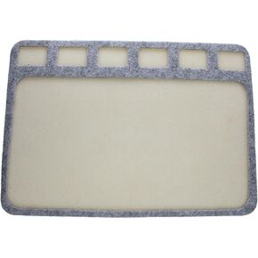The Beadsmith Seed Bead Treasure Mat – 8" x 11" (20.3 x 27.9cm) – Soft Surface, 6 Compartments, Raised Border – Perfect for Working on Seed Bead Projects, Beading, Jewelry Making and DIY Hobbies in Kuwait