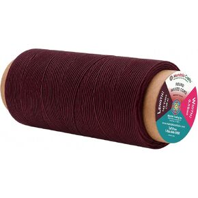 Flat Waxed Thread for Leather Sewing - Leather Thread Wax String Polyester Cord for Leather Craft Stitching Bookbinding by Mandala Crafts 150D 0.8mm 273 Yards Tan in Kuwait