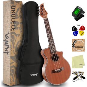 Ukulele Tenor Ukelele Sapele Wooden Uke Professional 26 Inch Ukelel for Adult Beginner Hawaiian Uke Comes with Starter Ukele Kit Include Big Bag Tuner Strap Ukelel String Picks Clean Cloth in Kuwait