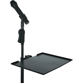 Gator FrameworksCases Microphone Stand Clamp-On Utility Shelf 15" x 11" Surface Area with 10 Pound Weight Capacity, Black, 11" x 15" (GFW-SHELF1115) in Kuwait