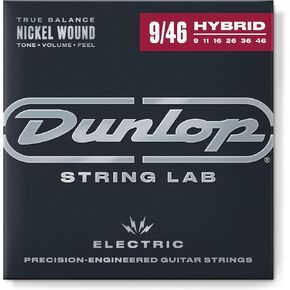 JIM DUNLOP DEN0946 Nickel Wound Electric Guitar Strings, Light/Heavy, .009–.046, 6 Strings/Set in Kuwait