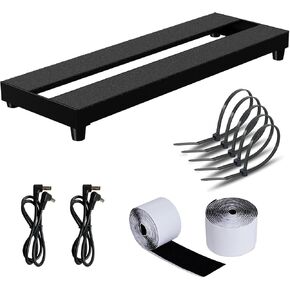 AYCRIT Mini Guitar Pedal Board, Aluminum Alloy 0.9lb Small Effect Bass Pedalboard, 16 * 5.3in, With Pedals Mountain Tape, Power DC Cable, Cable Tie in Kuwait