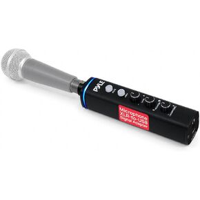 Pyle Microphone XLR-to-USB Signal Adapter - Universal Plug and Play XLR Mic to PC Adaptor for Digital Recording w/ Mix Audio Control, +48V Phantom Power, Headphone Volume, USB Cable - PDUSBPP10 in Kuwait