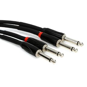 Roland Black Series Interconnect Cable, Dual 1/4-Inch to Dual 1/4-Inch, 5-Feet in Kuwait