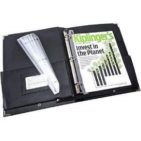 MSP Professional 3 Rings Portfolio Organizer, Music Choral Folder with, Handle, Detachable Strap and Bonus Item: Plastic Strip Magazine Holders- Black (MSP-210S) (MSP-210S _ 9.5" x 12.5") in Kuwait