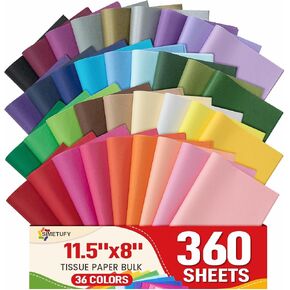 240 Sheets Tissue Paper for Gift Bags, 24 Colored Tissue Paper Bulk for Crafts, 11.5 x 8 inches Craft Tissue Paper for Art Projects, Festival Decorations, DIY Paper Flower Pom Pom in Kuwait