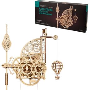 UGEARS Wooden 3D Puzzles for Adults - Astronomer Table Clock with Tourbillon Model Kit - Mechanical Clock Kit Functional DIY Miniature Kit Wood Crafts for Adults - Gifts For Puzzle Lovers - 338 Pieces in Kuwait
