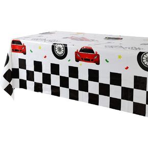 GGDE 1 Pcs Racing Car Theme Party Plastic Table Cover Boys Birthday Party Decorations Supplies in Kuwait