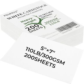 120 Sheets White Cardstock - 8.5" x 11" Letter Size Cover Card Stock 230gsm/85lb Heavyweight Paper Thick Paper for Scrapbooking, Crafts, Business Cards, Invitations PAP03WH in Kuwait