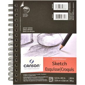 Canson 100510850 Pro-Art Artist Series Universal Sketch Pad, 5.5" x 8.5" Side Wire in Kuwait