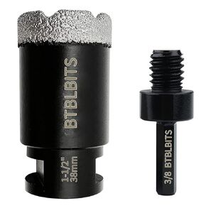 Diamond Core Drill Bits Set 2PCS 5/16 Inch 8mm for Porcelain Ceramic Tile Marble Brick Masonry Vacuum Brazed Hole Saw for Angle Grinder in Kuwait