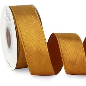 Ribbli White Satin Wired Ribbon 4 Inch White Christmas Ribbon for Gift Wrapping Wreaths Garland Tree Decoration Crafts Home Decor-Continous 20 Yards in Kuwait