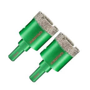 KURSTOL Diamond Core Drill Bit Kit - 6/8/10/12/20/25/32/35mm Round Shank Tile Hole Saws+1-3/8"/35mm Hex Shank Beveling Chamfer Bit for Dry Drilling Porcelain Ceramic Granite Marble Stone in Kuwait