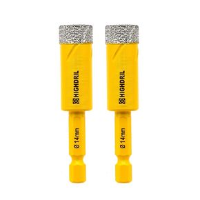 HIGHDRIL Dry Diamond Drill Bits,2pcs 8mm 5/16" with Hex-Shank Diamond-Hole-Saw for Granite Marble Porcelain Ceramic-Tile Drill Bits in Kuwait