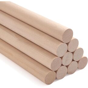 ONUPGO 50 PCS Dowel Rods Wood Sticks Wooden Dowel Rods 1/4 X 18 Inch Wooden Dowels for Crafts Unfinished Round Wood Sticks for Arts and DIYers Cake Dowels Cotton Candy Sticks Wood Sticks for Crafting in Kuwait