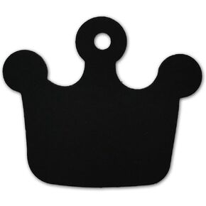 LWR CRAFTS 100 Hang Tags Crown with Jute Twines 100ft (2 3/8" x 2", Black) in Kuwait