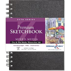 Stillman & Birn Zeta Series Wirebound Sketchbook, 9" x 12", 270 gsm (Extra Heavyweight), White Paper, Smooth Surface in Kuwait