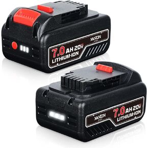 VANON 2Pack LB2X4020 7.0Ah Replacement for Black and Decker 20v Lithium Battery LBXR2020 LBX4020 LB2X4020-OPE LBXR20-OPE LBXR20 LB20 LBX20 Compatible with Black and Decker Drill Cordless Tools in Kuwait