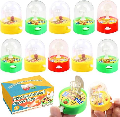 NEEW 12 Pack Mini Finger Basketball Shooting Game, Party Favors Basketball Party Decorations Mini Handheld Desktop Table Classroom Rewards, Carnival Prizes for Kids in Kuwait