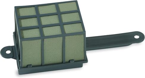 FloraCraft Floral Cage Arranger with Floral WetFōM 3.75 Inch x 7 Inch x 12.75 Inch Green in Kuwait