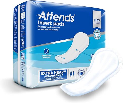 Polymer Core Incontinence Liner Insert Pad 18-3/4 Inch Length, Moderate Absorbency, One Size Fits Most, 36 per Pack in Kuwait