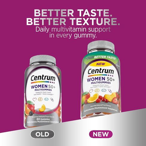Centrum Silver Women's Multivitamin Gummy for Women 50 Plus, Multivitamin/Multimineral Supplement in Kuwait