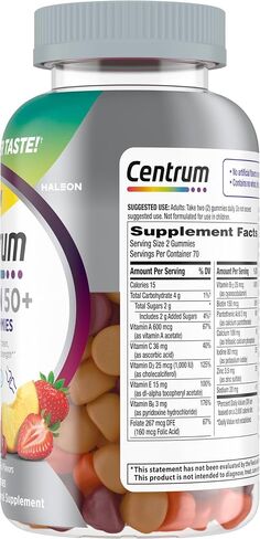 Centrum Silver Women's Multivitamin Gummy for Women 50 Plus, Multivitamin/Multimineral Supplement in Kuwait