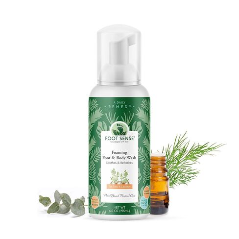 Tea Tree Oil Foaming Therapeutic Soap & Foot Wash Made in USA Promotes Healthy Skin, Feet & Nails Fights Foot Odor, Eczema, Athlete's Foot 6.5 Oz in Kuwait