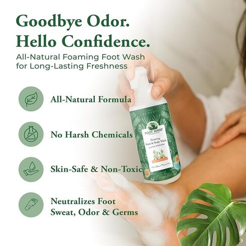 Tea Tree Oil Foaming Therapeutic Soap & Foot Wash Made in USA Promotes Healthy Skin, Feet & Nails Fights Foot Odor, Eczema, Athlete's Foot 6.5 Oz in Kuwait