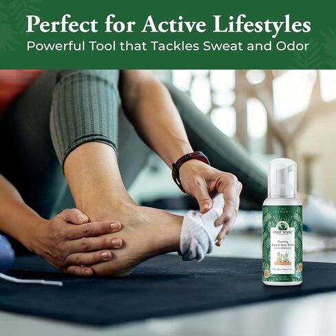 Tea Tree Oil Foaming Therapeutic Soap & Foot Wash Made in USA Promotes Healthy Skin, Feet & Nails Fights Foot Odor, Eczema, Athlete's Foot 6.5 Oz in Kuwait