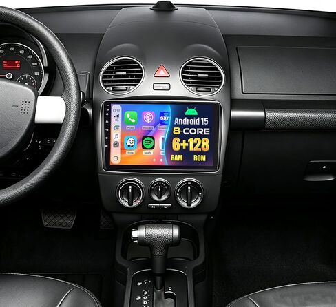 Roinvou 2+64G Android CarPlay Stereo لـ 2004-2010 VW Volkswagen Beetle، راديو CarPlay لاسلكي مدمج مع Android Auto، شاشة لمس 9 بوصات في لوحة القيادة GPS ودعم مرآة Link BT FM RDS AHD in Kuwait