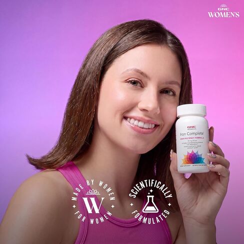 GNC Women's Iron Complete Multivitamin, 60 Caplets, Enhances Ability to Absorb Iron in Kuwait