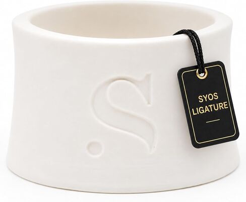 Syos Alto Saxophone Ligature Arctic White, Great Fit for Syos Mouthpieces and Compatible with Alto Sax Rubber Mouthpieces in Kuwait