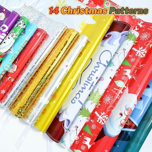 Iioscre 8PCS Christmas Gift Bags,Large Christmas Bags with Handles,Christmas Treat Bags for gifts,Non-Woven Christmas Goodie Bag,Reusable Xmas holiday gift bags for Party New Year, 12.8 * 9.8 * 6.7in in Kuwait