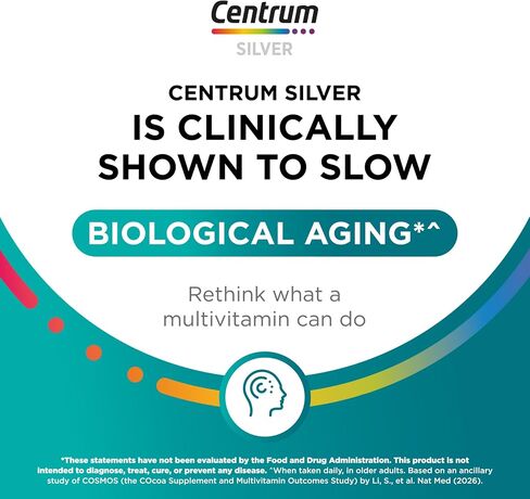 Centrum Silver Adult (80 Count) Multivitamin/Multimineral Supplement Tablet, Vitamin D3, Age 50+ in Kuwait