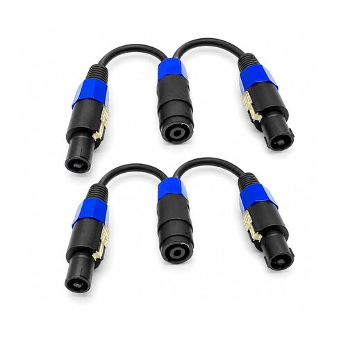 KOOKFJLLZ 2-Packs Speakon Female to Speakon Male, Speakon Splitter Cable, Universal PRO Audio DJ/PA Speaker Cable, Speakon to Speakon Cable, Speakon to XLR (1-Female to 2-Male) in Kuwait