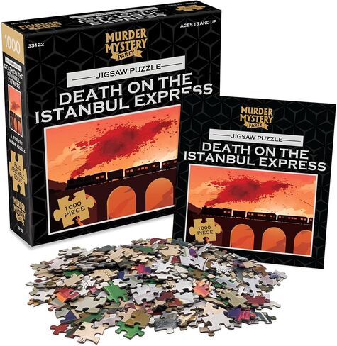 Murder Mystery Party | Classic Mystery Jigsaw Puzzle, Death on The Istanbul Express, 1,000 Piece Jigsaw Puzzle in Kuwait