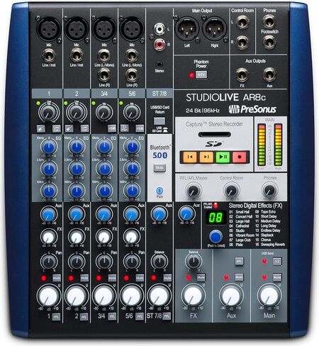 PreSonus StudioLive AR8c 8-Channel USB-C Hybrid Digital/Analog Performance Mixer, Unpowered in Kuwait